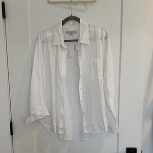 LOFT Women's White Button Down Shirt